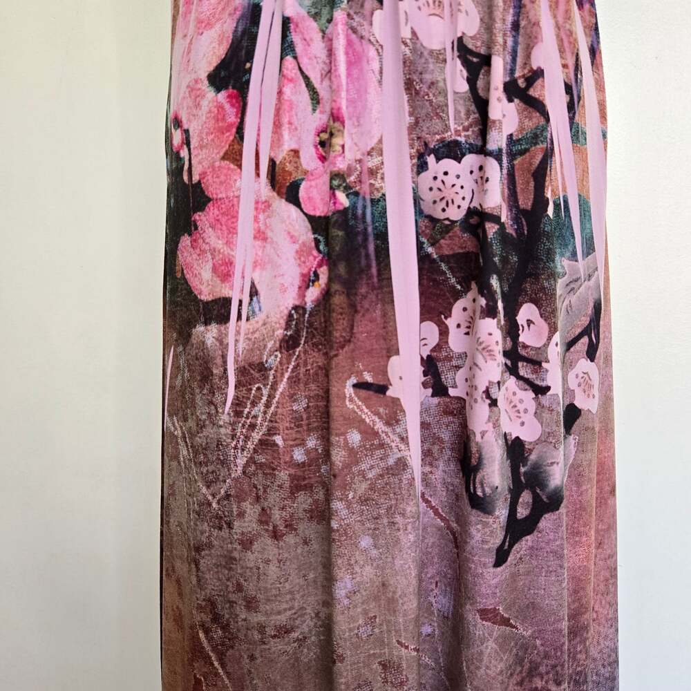 Vintage Y2K Fairy Regency Maxi Dress Purple Floral Forest Romantic Women Small - Picture 8 of 13